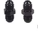 6AN Male To 6AN,Thread Size of 6AN Is 9/16-18 Unf,Male Flare Coupler Usually Used In Fuel System,Such As Fuel Hose Extend, Line Connect To Fuel Filter,Fuel Pump,Cooler System.Aluminum Black 4PCS.