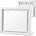 14x14 Flush Wall Vent Cover, Manual Adjustable Damper, Metal Framed Ac Vent