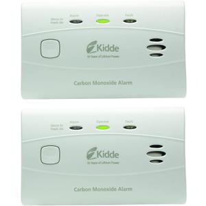 Kidde Carbon Monoxide Detector with 10-Year Battery, 3 LEDs, Replacement Indicator, Test-Reset Button, 2 Pack