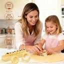 Circle Cake Pop Mold for Baking with 50PCS Cake Pop Sticks Bags Ties,Baking Molds for Birthday Wedding Baby Shower Kids Party Desserts. (Yellow-2Tray)