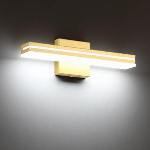 SineRise 16-Inch LED Modern Bathroom Vanity Light Bar, Gold Modern Acrylic Bathroom Wall Lighting Fixtures Over Mirror (Cool White 6000K)
