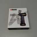 WMARK Professional Handheld Cordless Airbrush for Barber, Art & Painting - 3-Gear Air Pressure (18/21/25PSI) LED Light, Salon-Grade Precise Styling Tool, NG-AB001 (Black)