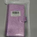 Varikke Compatible with Samsung Galaxy Z Fold 6 Wallet Case, [RFID Blocking] Card Holder, Glitter PU Leather Flip Phone Case with S Pen Holder Slot & Wrist Strap for Women Men, Light Purple