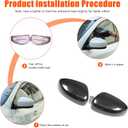 Rear View Mirror Cover Compatible with Nissan Pathfinder 2013-2018,Rear View Mirror Cover Cap Molding Trim Exterior Accessories (Carbon Fiber Pattern)