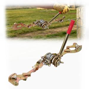 Upgraded Fence Wire Tensioner, Retractable Ratchet-Style Wire Tensioner and Tensioning Tool, Compatible with All Wire Types, 4,400 lbs Tensile Strength, Heavy-Duty Steel Construction