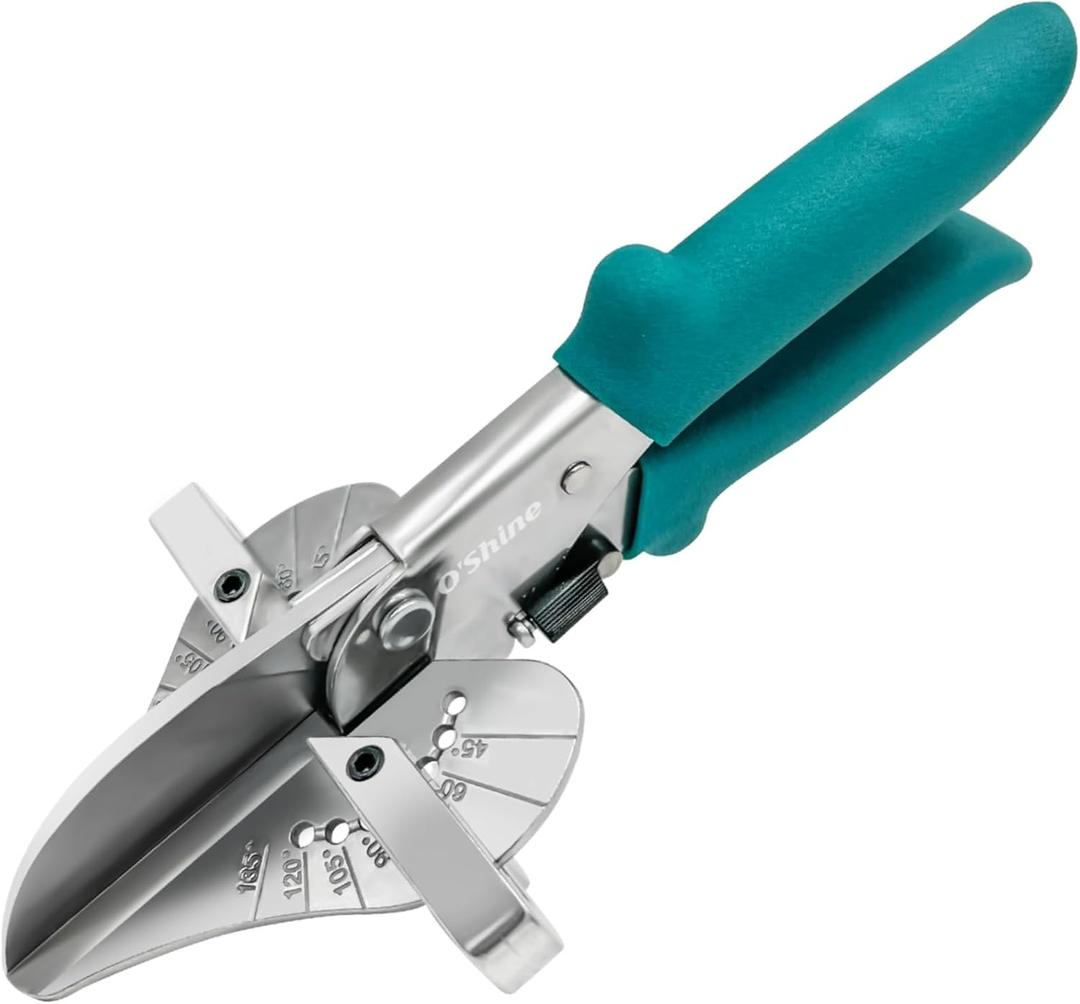 OShine Miter Shears Explorer for Angular Cutting Molding Crafting Wood, Quarter Round Cutting Tool, 45-135 Degree Multi Angle PVC Miter Shear Trim Cutter Hand Tool