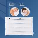 MINUPWELL Ultra Flat Pillows for Sleeping Thin, 7D High Support 2.5 inch Height Ultra Thin Pillows,Slim Bed Pillows for Stomach Sleeper,Standard Size -18x26 in (White)