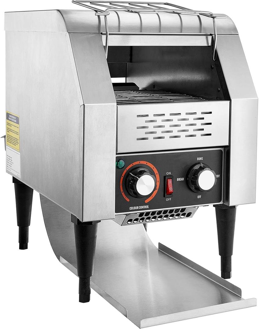 Happybuy 150 Slices/Hour Commercial Conveyor Toaster, Heavy-Duty Electric Toaster Oven for Restaurant, Toast, Bagel, Bun, Bread