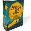 LIFFY Book Vase for Flowers, Ceramic Flower Vase Bookshelf Decor, Unique Book Shape Decration Vase Bookend Gift for Book Lovers(Teal Blue, Wizard of Oz)