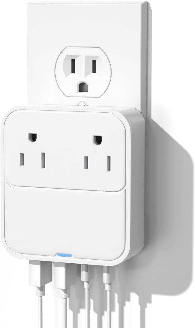 USB C Charger Block,Slim Flat Wall Charger Plug with 2 Outlet Ports,Multi USB C Charging Power Adapter for Home Travel Office School (20W)