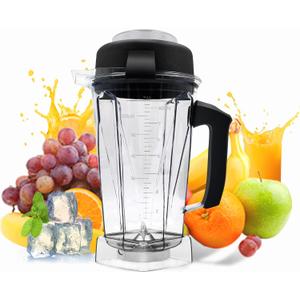 For Vitamix Blender Pitcher 64oz, Replacement for 5000 5200 5500 6300 7500 Pro200 500 750 Vita-Prep vm0101 vm0102 vm0103 E310 320, asy172 Classic/Commercial series etc Pitcher Jar Cup (5200-Lid with Flap)