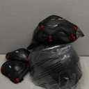 Skateboard Bike Helmet for Adults Adjustable Knee Elbow Pads Wrist Guards Protective Gear Helmets Set Teens for Bicycle Cycling Skate Scooter Bicycle Helmet (LargeHead22-23inch), Black)