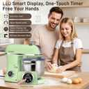 ZACME 7 Quart Stand Mixer Aluminum Die Casting, 650W 12 Speed Tilt-Head Kitchen Electric Stand Mixer, Household Food Mixer with Stainless Steel Bowl, Dough Hook, Whisk and Beater-Pistachio