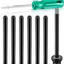 10" Popup Riser Extensions Compatible with Rain Bird 1800, Sprinkler Head Riser Extender with RotorTool Screwdriver Fits 1/2 Male/Female, Garden Lawn Irrigation Spray Head Upgrade, 7 Set