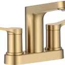 KRAUS Indy Centerset Bathroom Faucet in Spot-Free Brushed Brass with 2 Handles, Pop Up Drain and Supply Lines, FUS-14102SFBB