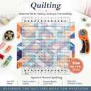 5-in-1 Quilting Ruler - 14.5" x 17.75" Slotted Quilting Ruler for Rotary Cutting, Precision Fabric Strip Guide & Quilting Square Ruler for Sewing Patchwork Quilts