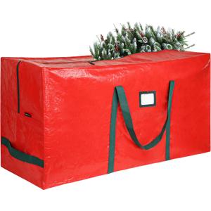 Large Christmas Tree Storage Bags Heavy Duty Tree Bags Holiday Storage Bags Protects From Moisture Or Dust,Alternative To Xmas Tree Storage Box (Red, 9 Ft)