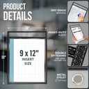 30 Pack Job Ticket Holders 9x12 Heavy Duty - Automotive Work Order Plastic Sleeves - Clear Shop Ticket Holders - Repair Order Sleeves - Plastic Sleeve for Paper - Dry Erase Pockets - Work Order Folder