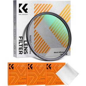 K&F Concept 46mm Black Diffusion 1/4 & Circular Polarizing in-1 Filter Pro Mist Cinematic Polarizer Effect Filter with 18-Layer Coating for Camera Lenses (K-Series)