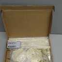 Baquler Set of 6 Flameless Taper Candles and Candlestick Holder with Remote and Timer LED Candlesticks Decoration for Dining Table Fireplace Party Home Wedding Anniversary(Gold)