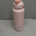 POWCAN 32 oz Insulated Water Bottle with 2-in-1 Straw and Spout Lid, Keep Cold 24H, Leak-Proof, BPA-Free, Double Wall Stainless Steel Water Bottle for Sports, Gym, Travel, and School (Cotton Candy)