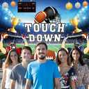 Football Party Backdrop Touch Down Sports Match Medal Trophy Football Field Photography Background Kids Adults Boys Football Sports Themed Birthday Party Decoration 8x6FT (8x6FT(width 240cm x Height 180cm))