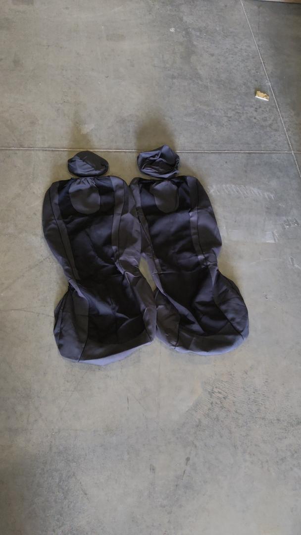 Luxury Truck Seat Covers Set of 2 Premium Black Fabric