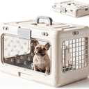 Collapsible Small Dog Crate, Hard-Sided Foldable Cat Carrier, Hard-sided collapsible crate with ABS construction for cats, kittens and tiny dogs up to 15 lb. Product Dimensions 19"L x 11"W x 11"H