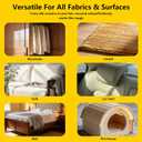 2Pcs Pet Hair Remover Gloves Brush for Dogs & Cats,Electrostatic Reusable Pet Hair Remover Tool for Furniture, Clothing, Carpet and Car Seat, Effective Animal Fur Removal Tool (red)