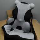 Memory Foam Lumbar Support Pillow, Car Seat Cushion, Office Chair Cushion, One Piece Chair Pad, Improve Posture, Sciatica, Hip & Back Coccyx Tailbone Pain (Light Grey)