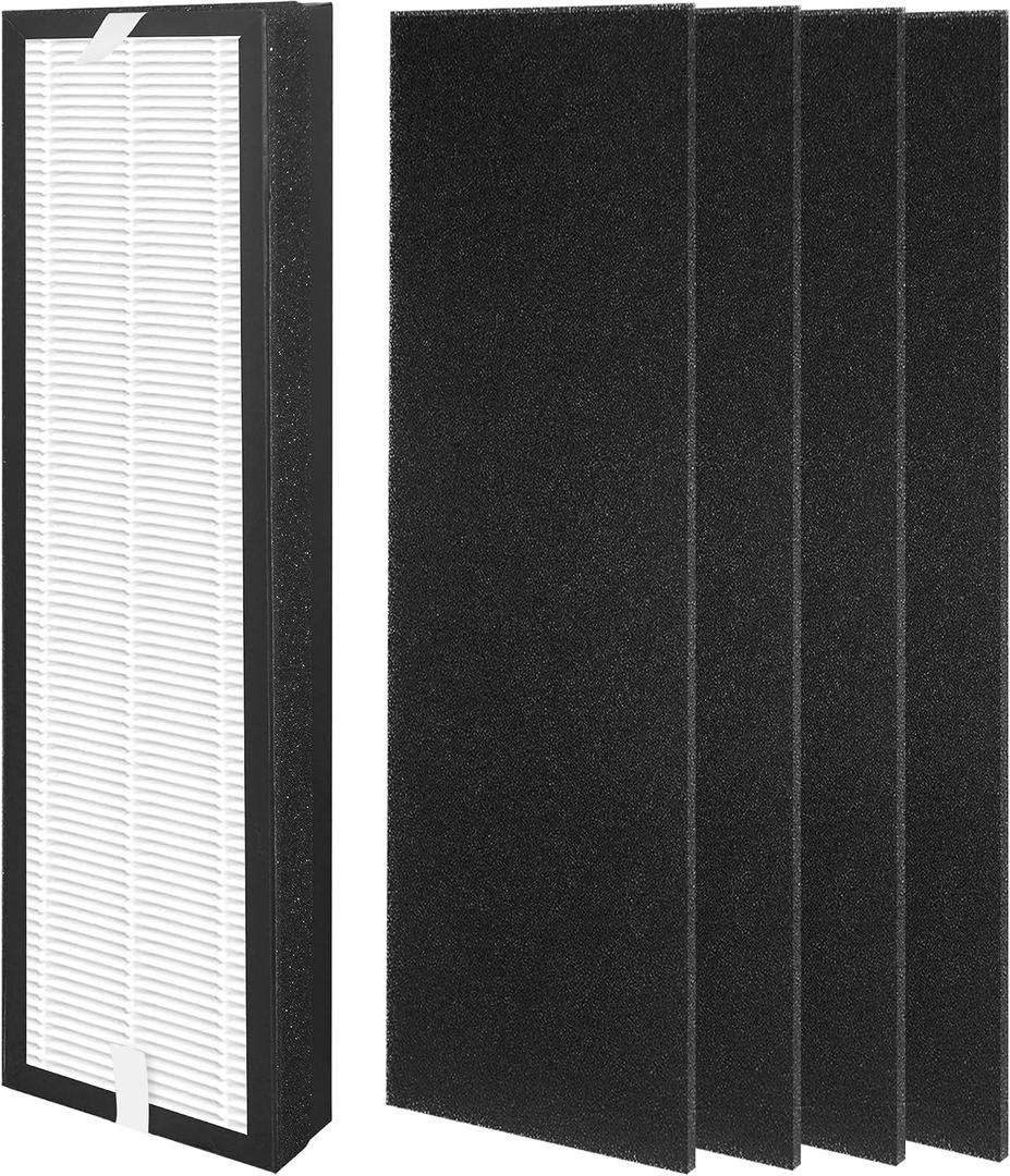 Replacement Filter Compatible with Honey-Well Air Genius 3,4,5,6 Series Air Purifiers, Models HFD300 HFD310 HFD320 HFD360 HFD314 HFD323CV1 HFD323-TGT HFD324, with 4 Packs Activated carbon Filters