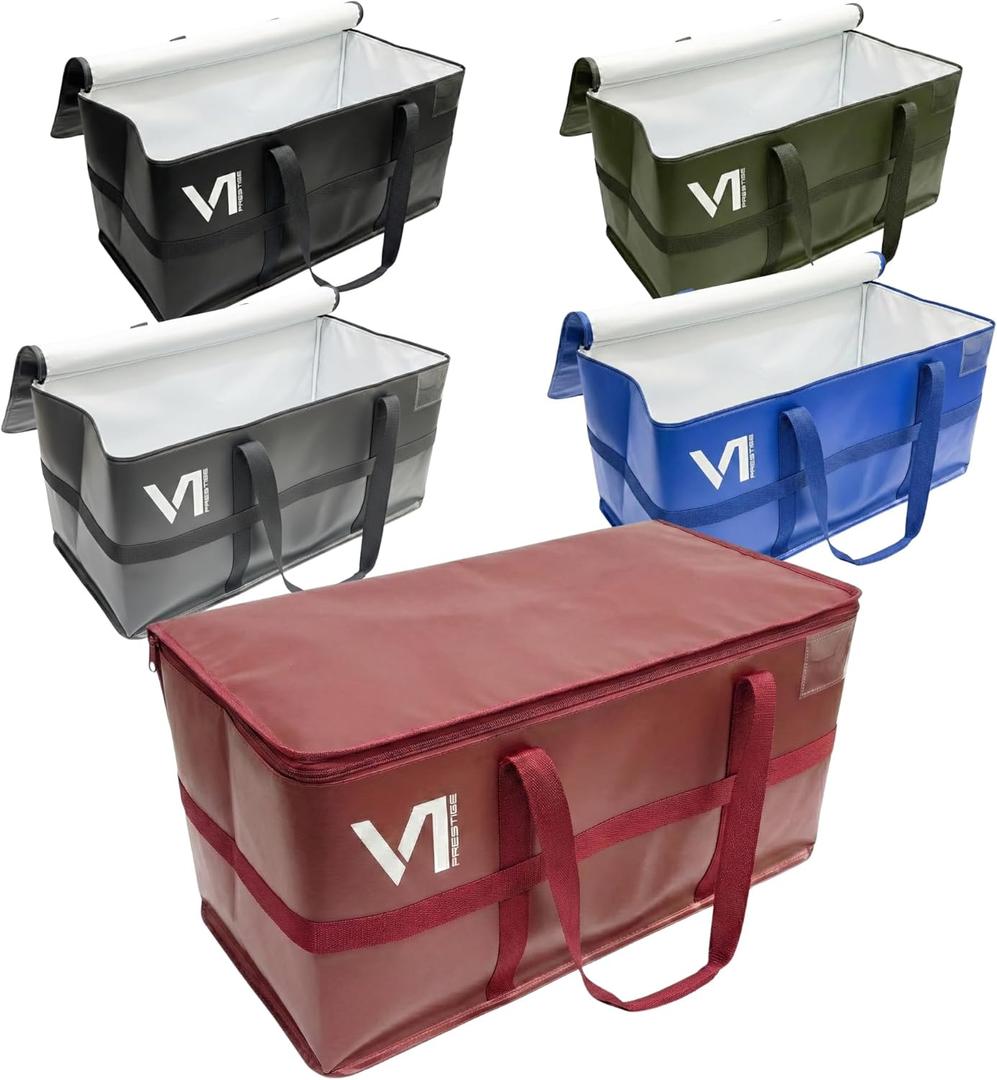 Moving Bags Heavy Duty, Packing Bags For Moving, Reinforced Camping Cargo Bag, Waterproof Canvas Storage Bins with Lids, Sturdy Extra Large Tote Bag with Zippers and Handles, Set of 5 Colors