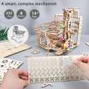 3D Wooden Puzzles Marble Run Chain Kit, Wood Creative Mechanical Puzzles Assembly Model Building Kits to Build for Adults & Kids, DIY Wooden Puzzle Hobbies Toys for Adults &Teens Gifts,  335Pcs