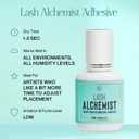 LBLA Alchemist Black Adhesive - 8-10-Week Retention Lash Glue for Extensions - 1-2 Second Fast-Drying Lash Extension Glue for All Humidity Ranges - Oil-Proof Lashbox LA Professional Eyelash Adhesive
