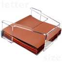 DINGHUO Hanging File Organizer, Letter Size Acrylic Hanging File Folder Frame, Portable File Holder Storage Rack for Desk Home Office or Cabinet - 1 Pack