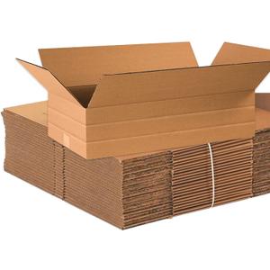 BOX USA Moving Boxes Multi-Depth Large, 24"L x 12"W x 6"H 20-Pack | Corrugated Adjustable Cardboard Box for Packing, Shipping and Storage24x12x6 24126