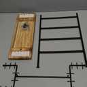 Pinzoveco Jewelry Organizer, 4 Tier Earring Holder Organizer with Base Tray, Jewelry Holder Organizer Stand for Necklaces Holder, Rings, Bracelets, Jewelry Display and Storage, Golden & Black