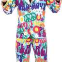fun shack Groovy Mens Hippie Costume, Retro Mens Hippie Costumes for Adults, Groovy Costumes for Men, 60s Suit Men (Medium)