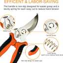 Pruning Shears, 4 Pack Garden Shears with Gardening gloves, Clippers Handheld, Stainless Steel Garden Snips, Lengnoyp Pruners for Gardening