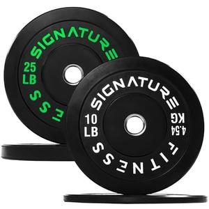 Fitvids Olympic Bumper Plates 10,25 Lbs Set, 2" Weight Plates for Strength Training & Weightlifting,