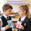 Shyling Valentines Day Gifts for Kids - 24 Pack Valentines Day Cards for Kids School with LED Light Up Fidget Spinner Slap, Valentines Party Favors Glow Toys for Kids Classroom Prize Exchange.