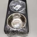 Elevated Dog Bowls for Medium Size Dogs, Non-Slip Dog Feeder with 1*Stainless Steel Dishes & 1*Slow Feeder Bowl, 5 Heights Adjustable Raised Bowls to 3.15-8.66-9.84-11.02-12.2 (Black)