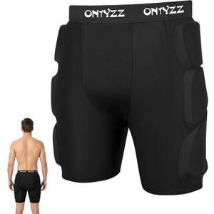 ONTYZZ Protective Padded Shorts, 3D Hip Protection Butt Pads, Impact Gear for Skiing Skating Snowboarding Skateboarding (Large)