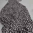 ELIGNTLOFT Women's Summer Casual Maxi Dress Spaghetti Strap Square Neck Boho Beach Long Sun Dresses M