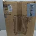 Carry On Luggage with Spinner Wheels, 8010S Aluminum Frame Zipperless Polycarbonate Hard Shell Suitcase (ZX-Core, Charcoal Metallic, 20 Inch)