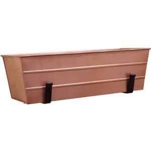 Achla Designs Medium Copper Flower Box with Wall Brackets