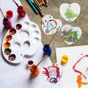 AMONE Sublimation Ceramic Ornaments - Bulk Ceramic Discs for Heat Press Printing - White Round Porcelain Ornament Personalized Xmas Tree Ornament (White-Heart -25PC)