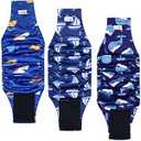 Grecle Premium Male Dog Wraps - High Absorbency Male Dog Diapers (Pack of 3) - Washable Belly Band for Male Dogs Incontinence and Puppy Training (Sailboat, S)