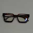 livho Oversized Eyewear Frame for Woman and Men - Rectangle Fashion Glasses for Computer, Chic Preppy Frame (*Coco Tortoise)