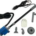 Electric Aquarium Gravel Cleaner with Filter, Upgraded 6-in-1 Automatic Water Changer & Sand Washer, 2000L/H Adjustable Flow for Freshwater & Saltwater Fish Tank Cleaning